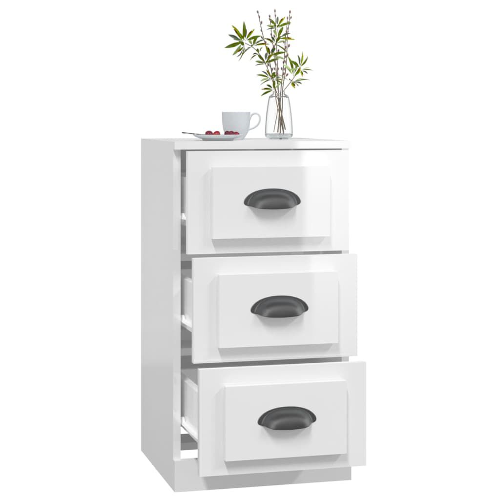 vidaXL Ντουλάπι Γυαλιστερό Λευκό 36x35,5x67,5 εκ. Επεξεργασμένο Ξύλο