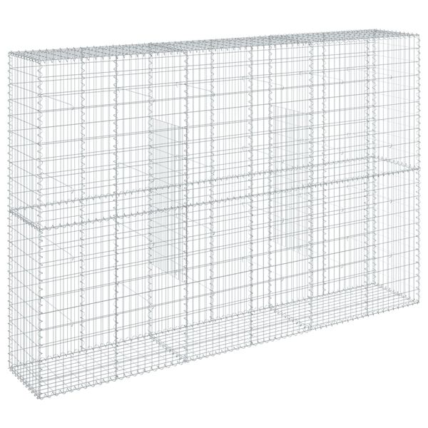 vidaXL Συρματοκιβώτιο με Κάλυμμα 300x50x200εκ. από Γαλβανισμένο Χάλυβα