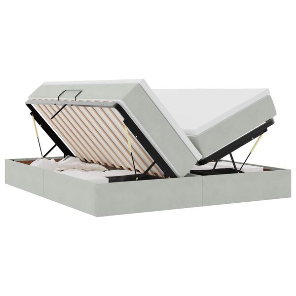 vidaXL &Kappa;&rho;&epsilon;&beta;ά&tau;&iota; &mu;&epsilon; &alpha;&pi;&omicron;&theta;&eta;&kappa;&epsilon;&upsilon;&tau;&iota;&kappa;ό &chi;ώ&rho;&omicron; &kappa;&alpha;&iota; &sigma;&tau;&rho;ώ&mu;&alpha; 180 x 200 cm &Beta;&epsilon;&lambda;&omicron;ύ&delta;&omicron;