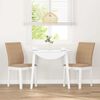 vidaXL Καρέκλες τραπεζαρίας με μαξιλάρια 2 τεμάχια Λευκό μασίφ ξύλο