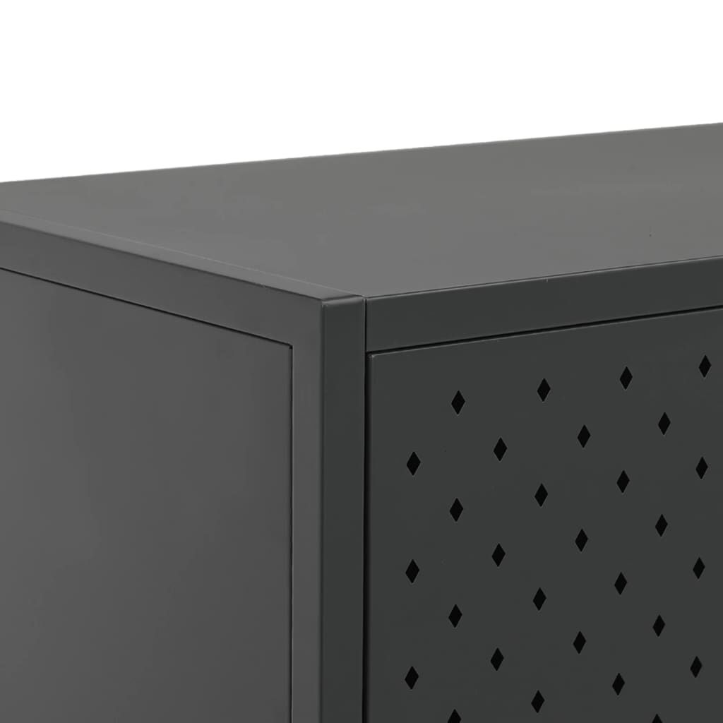 vidaXL Μπουφές Ανθρακί 105 x 35 x 75 εκ. από Ατσάλι