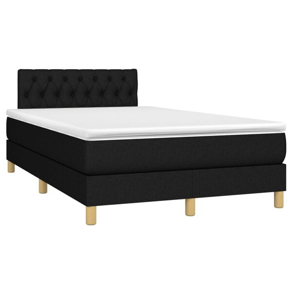 vidaXL &Kappa;&rho;&epsilon;&beta;ά&tau;&iota; Boxspring &mu;&epsilon; &Sigma;&tau;&rho;ώ&mu;&alpha; & LED &Mu;&alpha;ύ&rho;&omicron; 120x200 &epsilon;&kappa;. &Upsilon;&phi;&alpha;&sigma;&mu;ά&tau;&iota;&nu;&omicron;