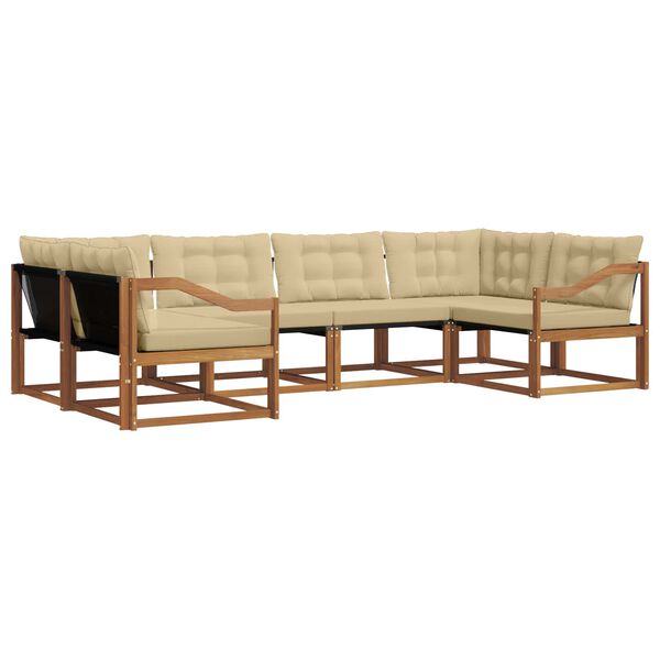 vidaXL &Sigma;&epsilon;&iota;&rho;ά &Kappa;&alpha;&nu;&alpha;&pi;έ &Epsilon;&xi;&omega;&tau;&epsilon;&rho;&iota;&kappa;&omicron;ύ &mu;&epsilon; &mu;&alpha;&xi;&iota;&lambda;ά&rho;&iota; 6 pcs &Phi;&upsilon;&sigma;&iota;&kappa;ό &kappa;&alpha;&iota; &Mu;&pi;&epsilon;&zeta;