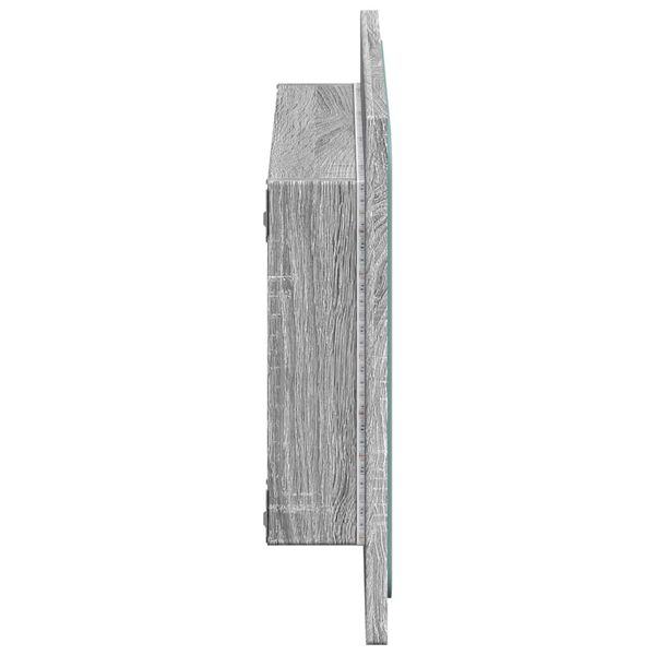 vidaXL Καθρέφτης Μπάνιου Γκρι Sonoma 60x8,5x38 εκ. Επεξεργασμένο Ξύλο