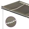 vidaXL Τέντα Συρόμενη Χειροκίνητη με LED Κρεμ 4 x 3 μ.