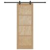 vidaXL Συρόμενη Πόρτα ORKDAL Καφέ 83 x 232 εκ. Στερεά ξυλεία πεύκου