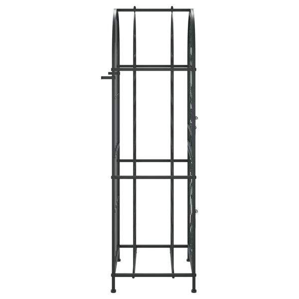 vidaXL Ραφιέρα Κρασιών 41 Μπουκ. Μαύρη 45x36x120 εκ. Σφυρήλατο Σίδερο