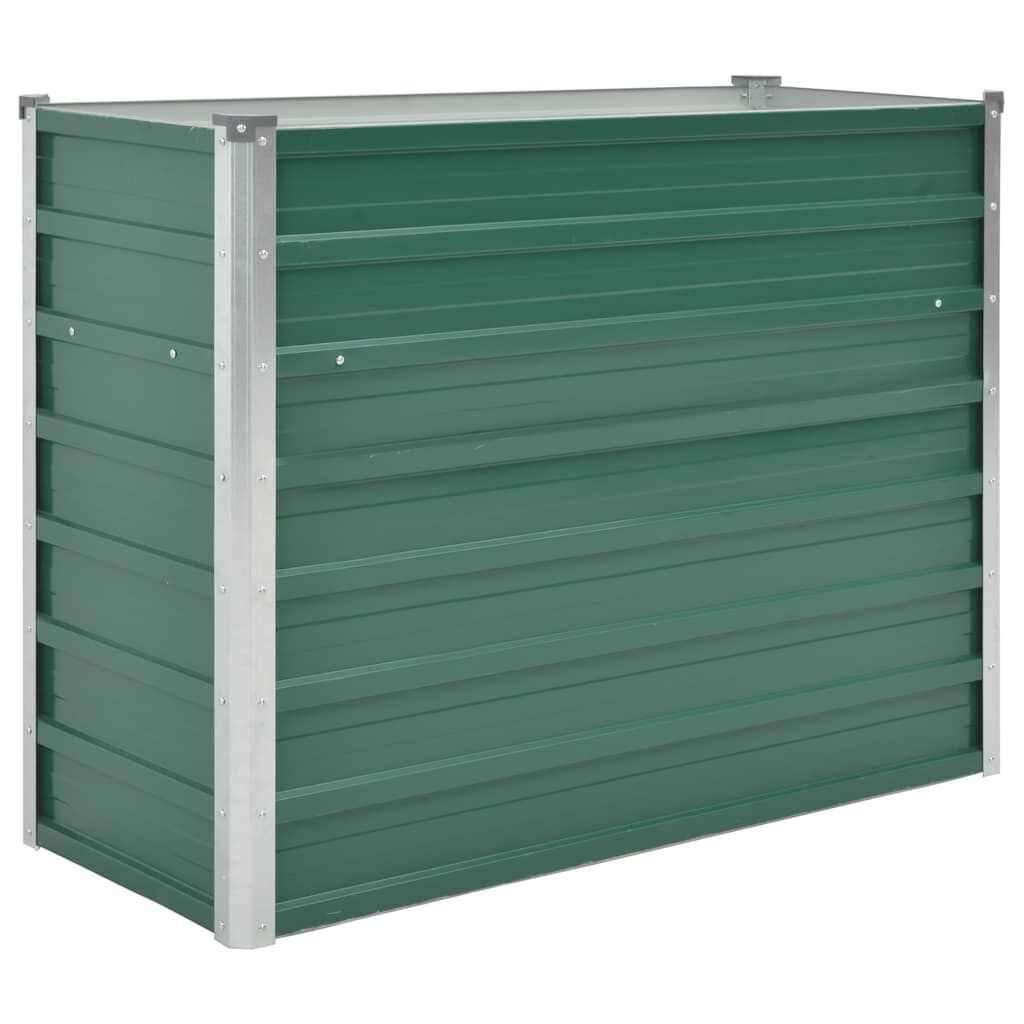 vidaXL Ζαρντινιέρα Υπερυψωμένη Πράσινη 100x40x77 εκ. Γαλβαν. Χάλυβας