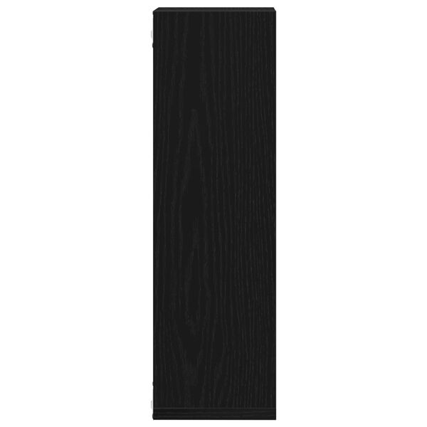 vidaXL Ράφια Τοίχου με ράφι Επιτοίχιο 2 pcs Μαύρη δρυς 50 x 15 x 85 εκ