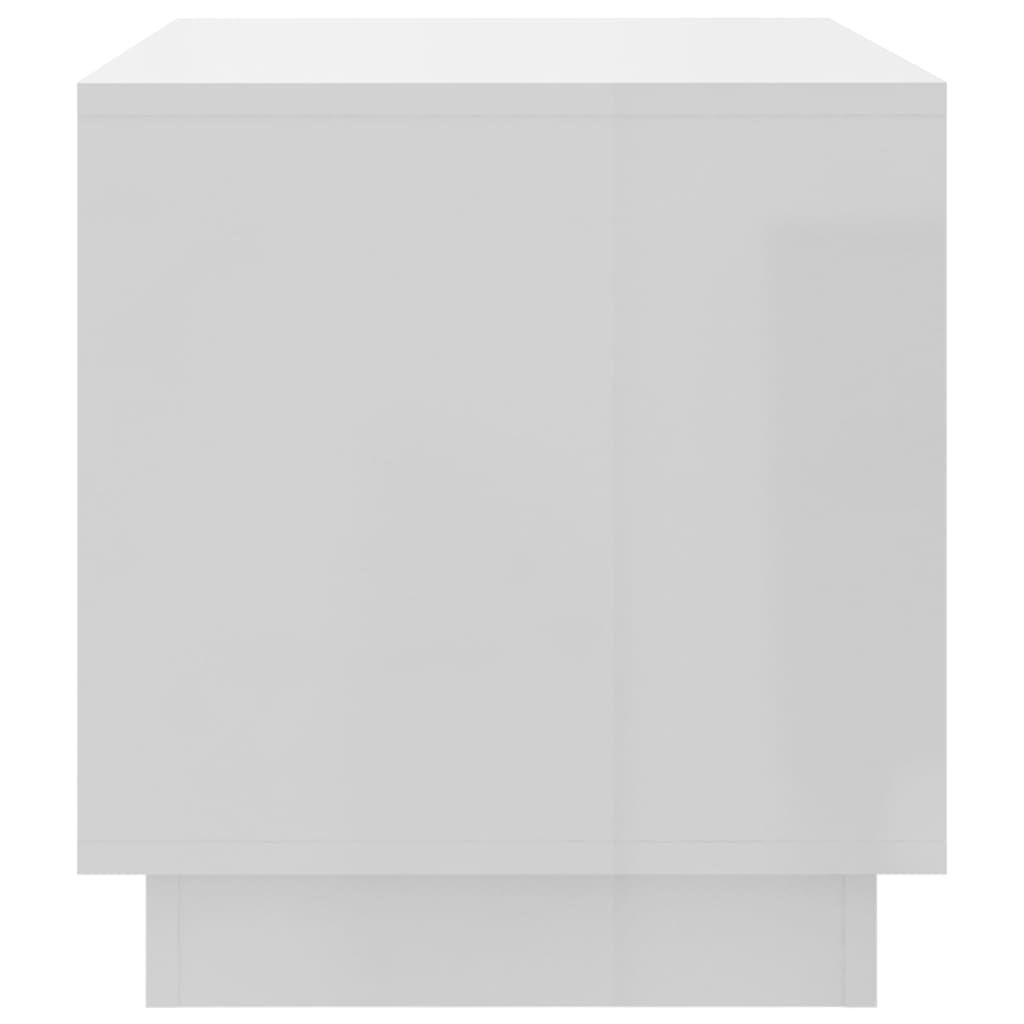 vidaXL Έπιπλο Τηλεόρασης Γυαλ. Λευκό 70x41x44 εκ. Επεξεργασμένο Ξύλο