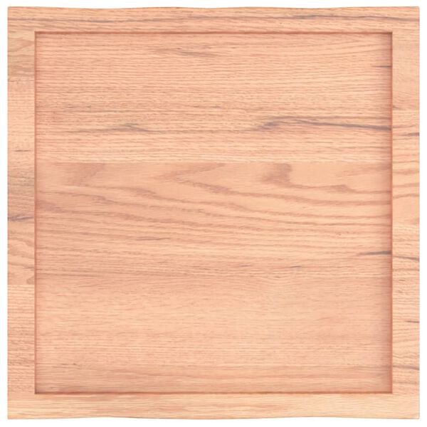 vidaXL Επιφ Τραπεζιού Αν Καφέ 60x60x(2-4)εκ. Ακατέργ. Μασίφ Ξύλο Δρυός