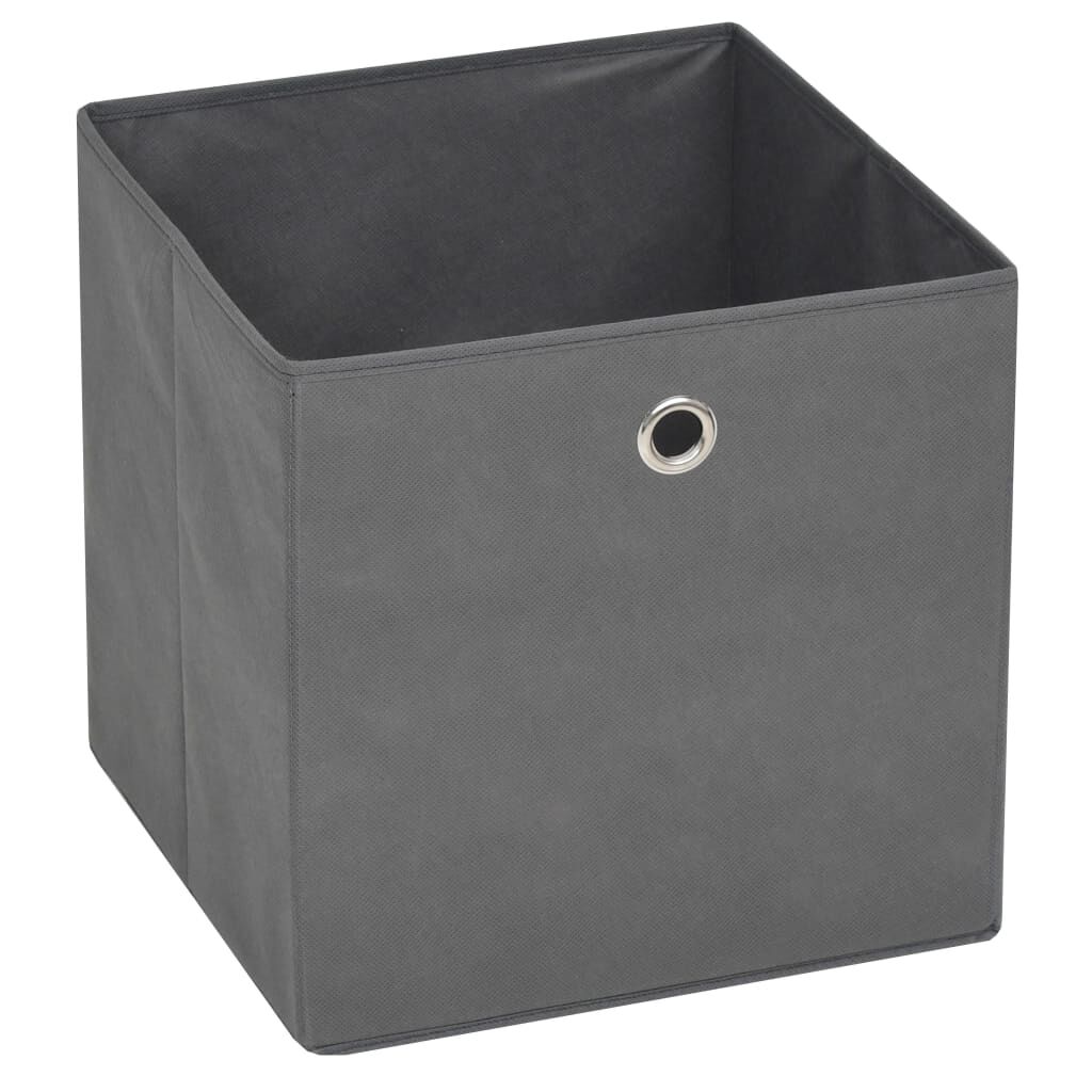 vidaXL Κουτιά Αποθήκευσης 10 τεμ. Γκρι 32x32x32 εκ. Ύφασμα Non-woven