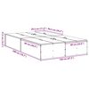 vidaXL Σκελετός Κρεβατιού Μαύρη δρυς 120 x 200 cm Επεξεργασμένο ξύλο