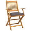vidaXL Πτυσσόμενη Καρέκλα με μαξιλάρι 8 pcs Γκρι 49 x 57.5 x 92εκ