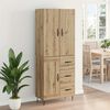 vidaXL Highboard 2 pcs Artisan Oak &Mu;&eta;&chi;&alpha;&nu;&iota;&kappa;ή &xi;&upsilon;&lambda;&epsilon;ί&alpha; &kappa;&alpha;&iota; &gamma;&upsilon;&alpha;&lambda;ί
