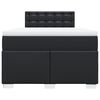 vidaXL Κρεβάτι Boxspring με Στρώμα Μαύρο 120 x 200 εκ. Συνθετικό Δέρμα
