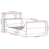 vidaXL Σκελετός Κρεβατιού Χωρίς Στρώμα 75x190 εκ Μασίφ Ξύλο Πεύκου