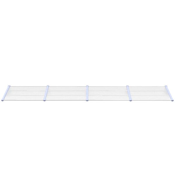vidaXL Στέγαστρο Πόρτας Γκρι & Διαφανές 396x90 εκ από Πολυκαρβονικό