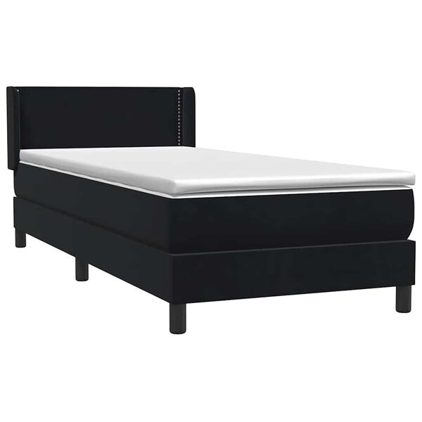 vidaXL &Kappa;&rho;&epsilon;&beta;ά&tau;&iota; Boxspring &mu;&epsilon; &Sigma;&tau;&rho;ώ&mu;&alpha; &Mu;&alpha;ύ&rho;&omicron; 90x220 &epsilon;&kappa;. &Beta;&epsilon;&lambda;&omicron;ύ&delta;&iota;&nu;&omicron;