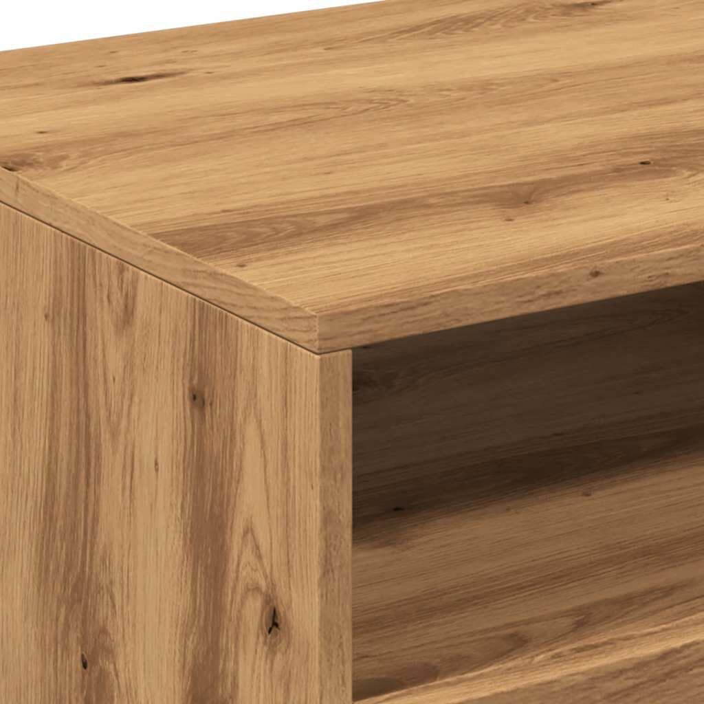 vidaXL Τραπεζάκι Σαλονιού με LED Artisan Δρυς 90 x 49 x 40 εκ.