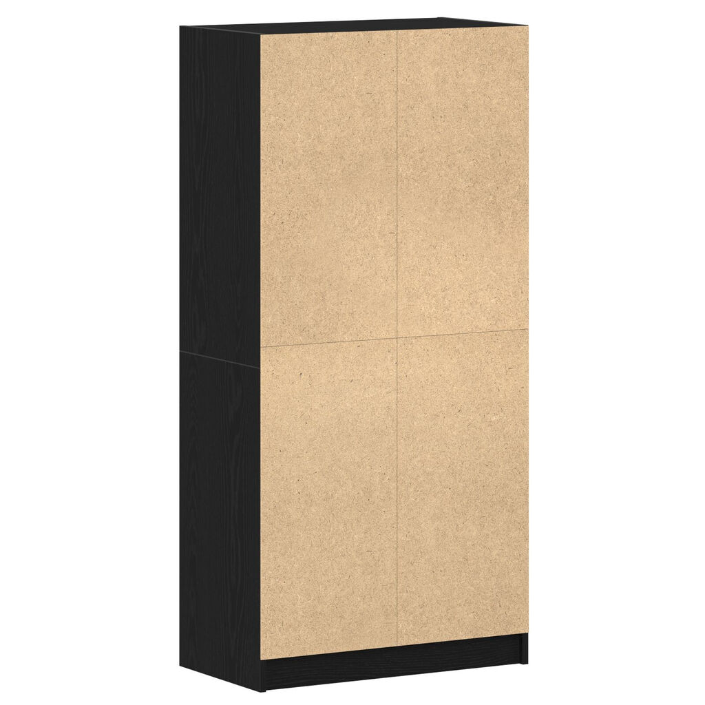 vidaXL Υψηλό ντουλάπι με πόρτες Μαύρη Δρυς 68x37x142 εκ Επεξεργασμένο ξύλο