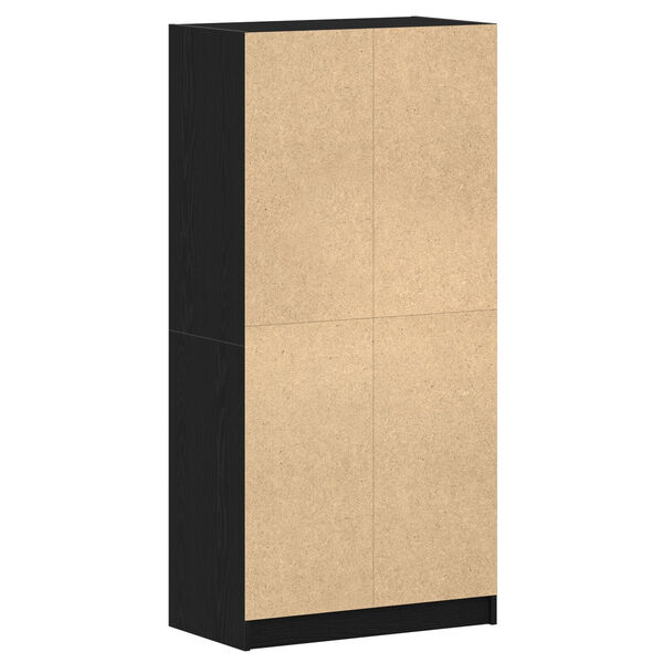 vidaXL Υψηλό ντουλάπι με πόρτες Μαύρη Δρυς 68x37x142 εκ Επεξεργασμένο ξύλο