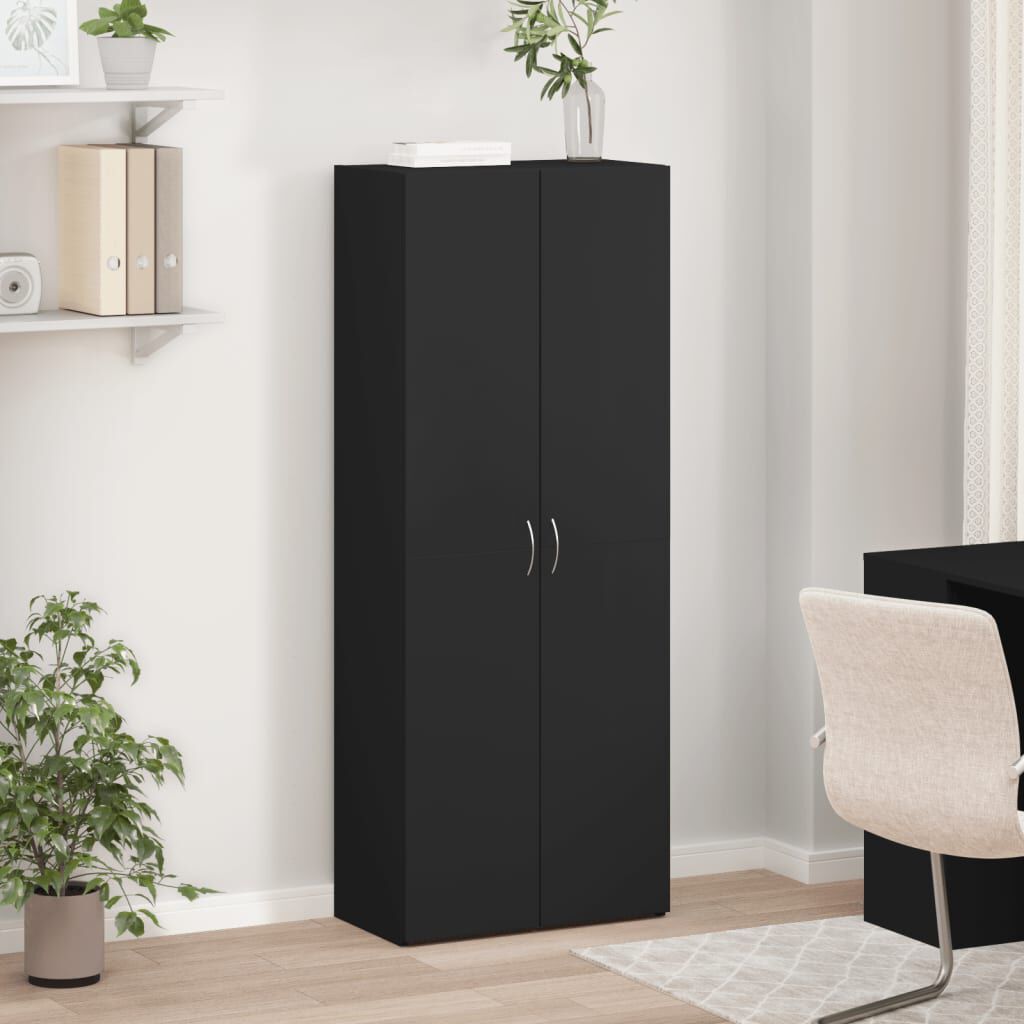 vidaXL Αρχειοθήκη Μαύρη 60x32x153 εκ. από Επεξεργασμένο Ξύλο