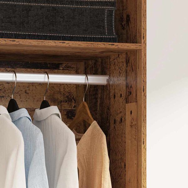 vidaXL &Nu;&tau;&omicron;&upsilon;&lambda;ά&pi;&iota; &mu;&epsilon; &rho;ά&phi;&iota; &Pi;&alpha;&lambda;&iota;ό &xi;ύ&lambda;&omicron; 50 x 50 x 200 cm &Epsilon;&pi;&epsilon;&xi;&epsilon;&rho;&gamma;&alpha;&sigma;&mu;έ&nu;&omicron; &xi;ύ&lambda;&omicron;