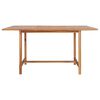 vidaXL Τραπέζι Κήπου 150 x 150 x 76 εκ. από Μασίφ Ξύλο Teak