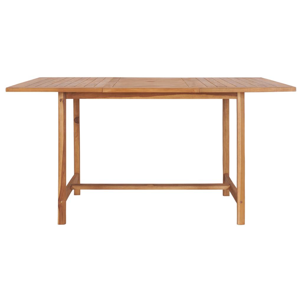 vidaXL Τραπέζι Κήπου 150 x 150 x 76 εκ. από Μασίφ Ξύλο Teak