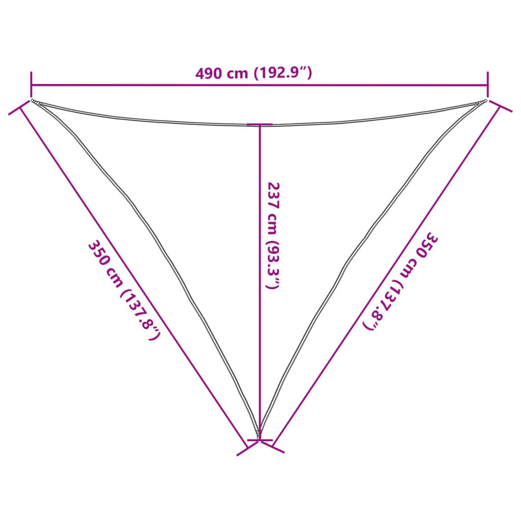 vidaXL Πανί Σκίασης Taupe 3,5 x 3,5 x 4,9 μ. από HDPE 160 γρ./μ²