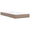 vidaXL Κρεβάτι Boxspring με Στρώμα Καπουτσίνο 100x200εκ.από Συνθ.Δέρμα