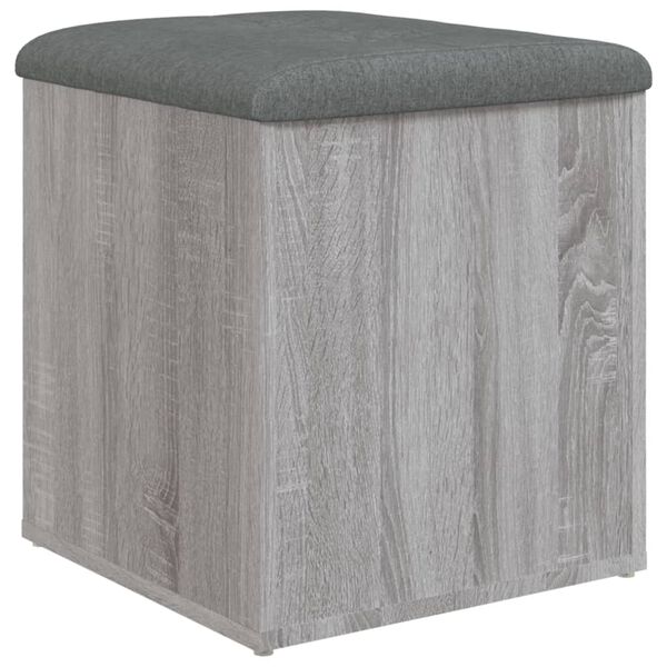 vidaXL Παγκάκι Αποθήκευσης Γκρι Sonoma 42x42x45 εκ. Επεξεργασμένο Ξύλο