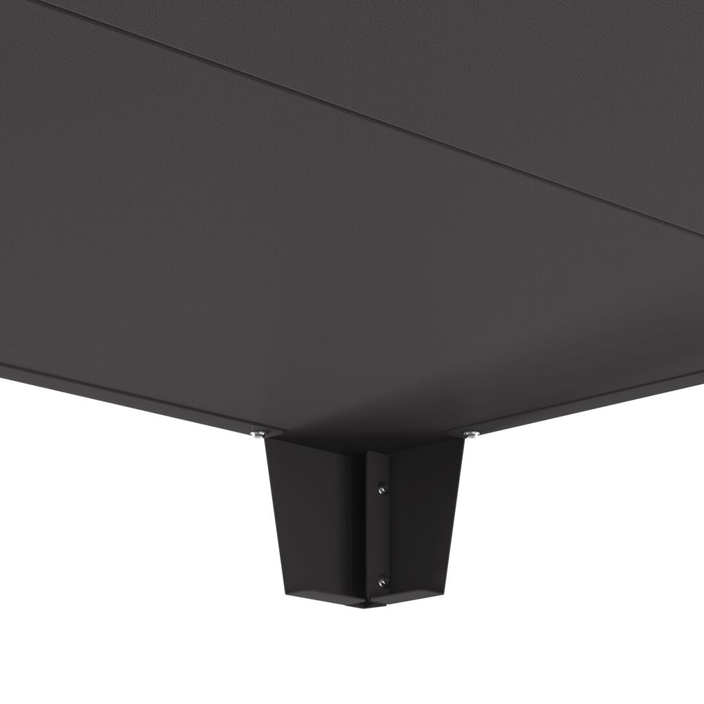vidaXL Τζάκι Τετράγωνο Μαύρο 80x80x43 εκ. Ατσάλι