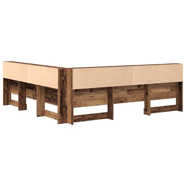 vidaXL Κεφαλάρι Αποθήκης με ράφι Παλαιό ξύλο 180 cm Επεξεργασμένο ξύλο