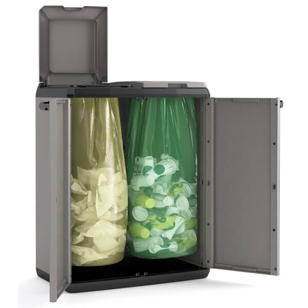 Keter Ντουλάπι Aνακύκλωσης Split Basic Γκρι / Μαύρο 85 εκ.