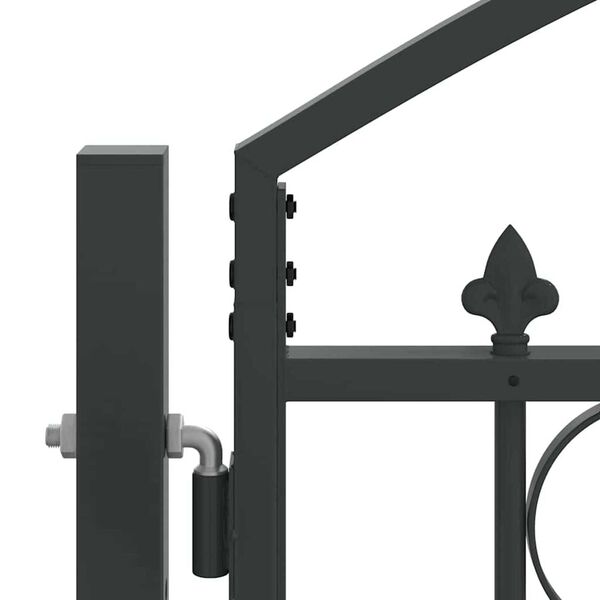 vidaXL Πύλη Φράχτη Άλλο Γκρι 400 x 200 cm Ατσάλι