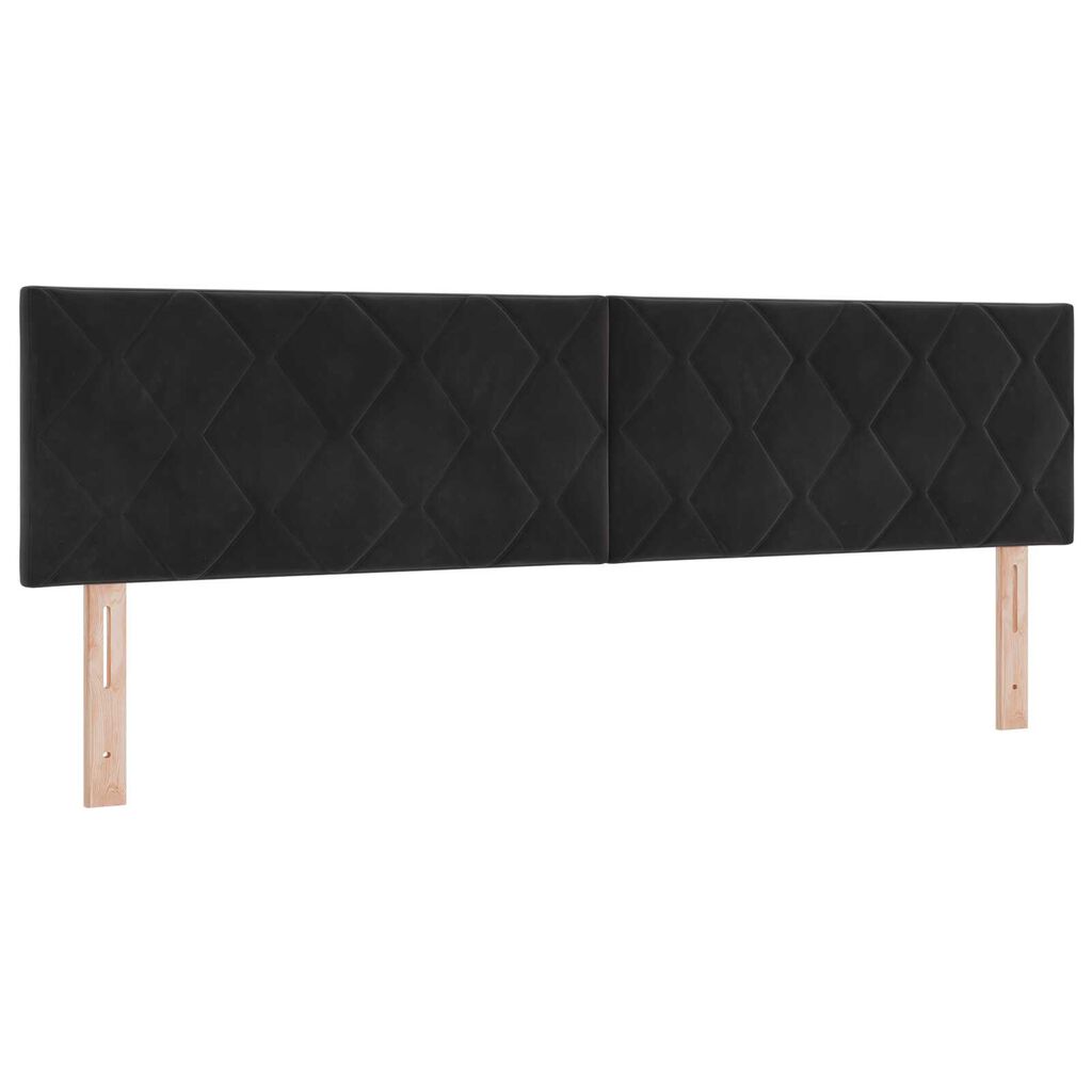 vidaXL Κρεβάτι με Στρώμα Μαύρο 180x200 εκ σε Βελούδο