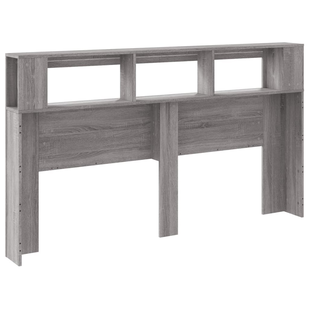 vidaXL Κεφαλάρι Κρεβατιού με LED Γκρι Sonoma 180x18,5x103,5 εκ