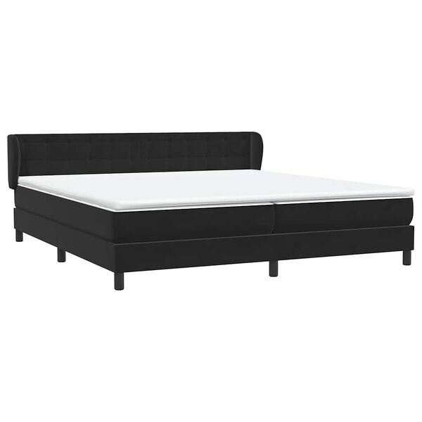 vidaXL Box Spring &Kappa;&rho;&epsilon;&beta;ά&tau;&iota; &mu;&epsilon; &sigma;&tau;&rho;ώ&mu;&alpha;&tau;&alpha; &Mu;&alpha;ύ&rho;&omicron; 180x210 cm Velvet