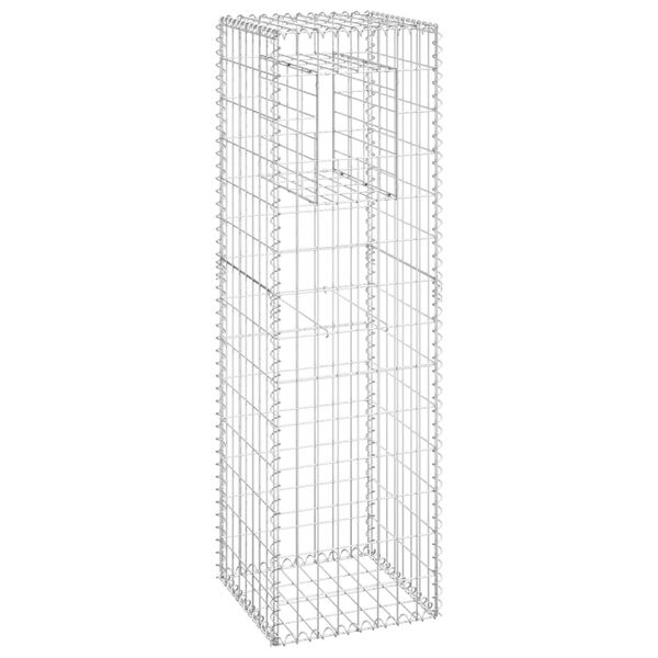vidaXL Συρματοκιβώτια Στύλοι 2 τεμ. 40 x 40 x 140 εκ. Σιδερένιοι
