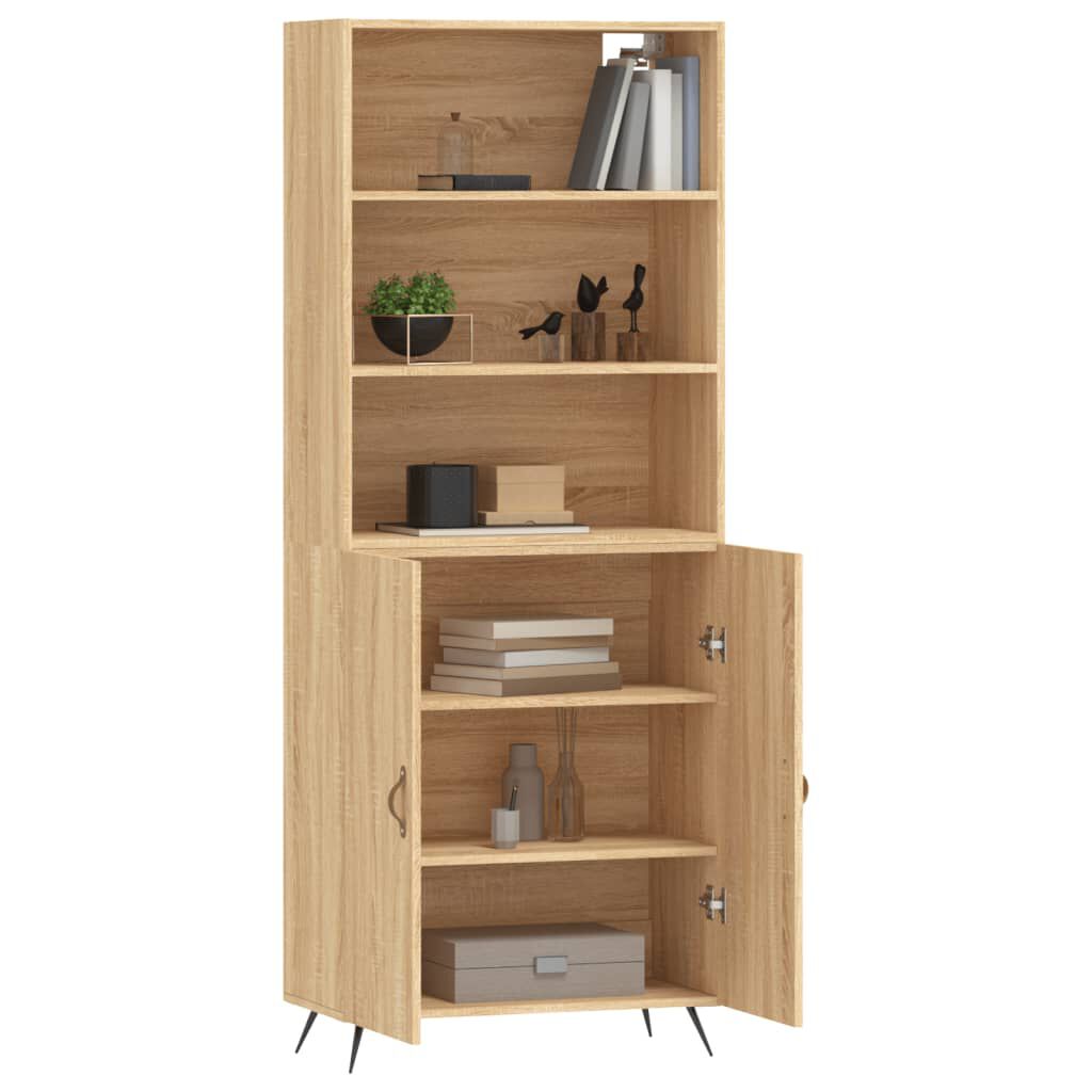 vidaXL Ντουλάπι Sonoma δρυς 69,5 x 34 x 180 εκ. από Επεξεργασμένο Ξύλο