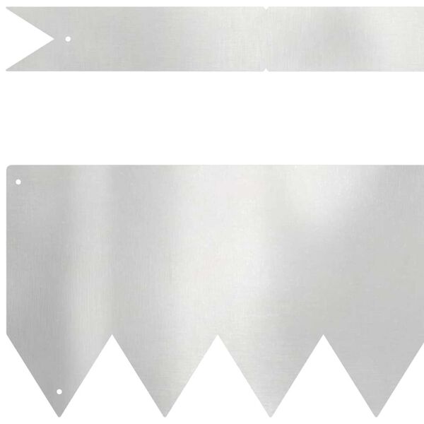 vidaXL Περιγράμματα γκαζόν 10 pcs Ασημί 100 x 0.5 x 15 εκ