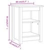 vidaXL Κομοδίνο 40 x 35 x 55 εκ. από Μασίφ Ξύλο Πεύκου