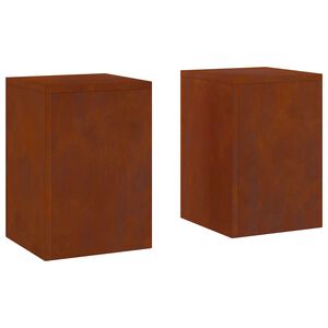 vidaXL &Beta;ά&sigma;&eta; &phi;&upsilon;&tau;ώ&nu; 2 pcs &Sigma;&kappa; rusty 24 x 24 x 35 &epsilon;&kappa;.