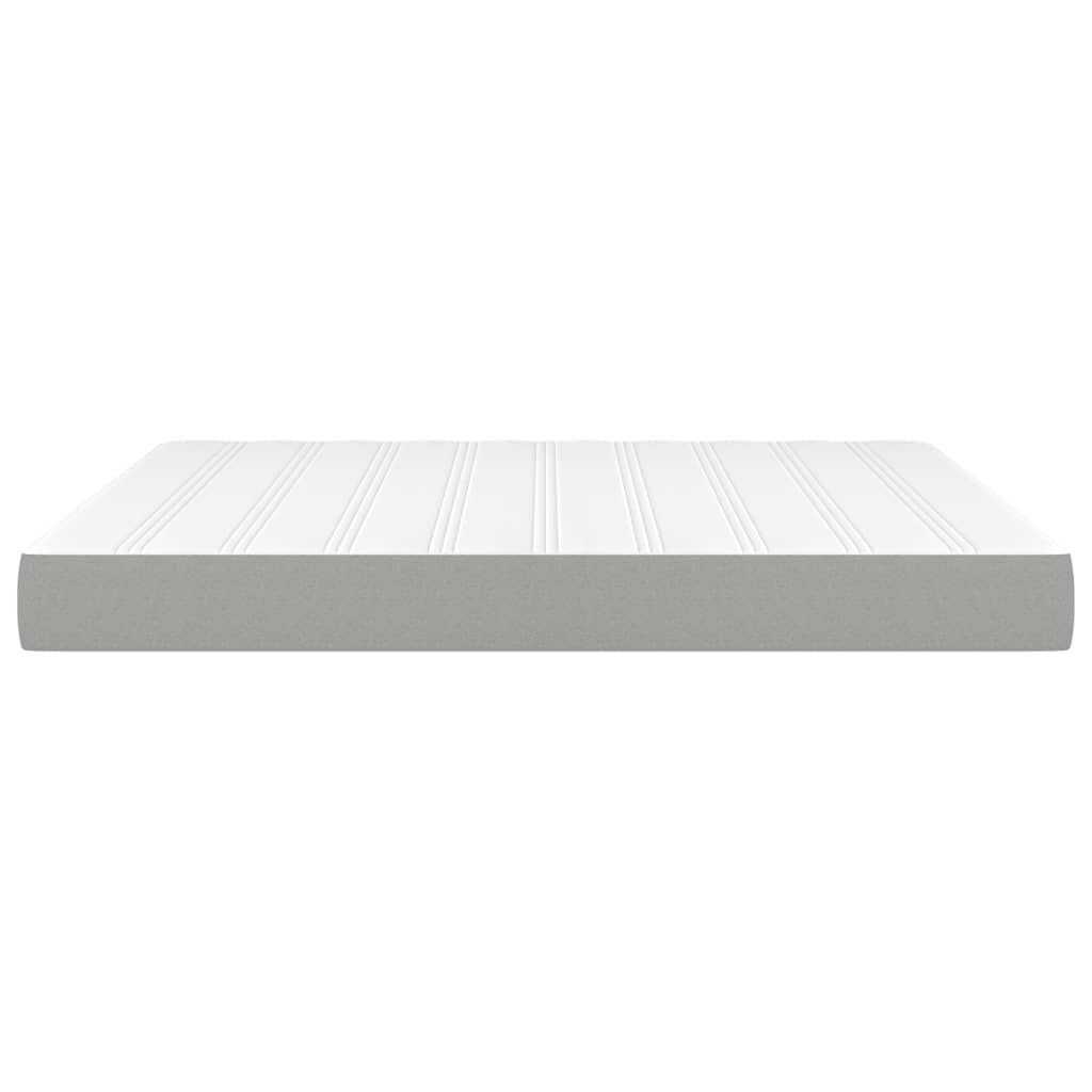 vidaXL Στρώμα με Pocket Springs Ανοιχτό Γκρι 160x200x20 εκ. Υφασμάτινο