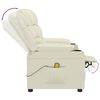 vidaXL Πολυθρόνα Μασάζ Κρεμ από Συνθετικό Δέρμα