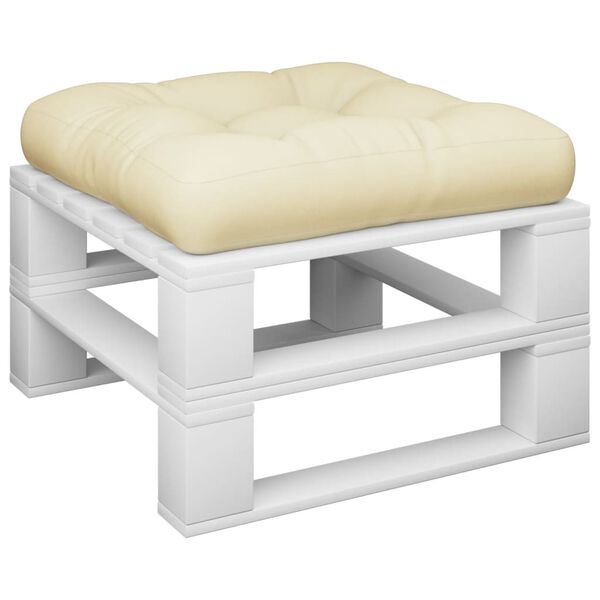 vidaXL Μαξιλάρι Παλέτας Κρεμ 58 x 58 x 10 εκ. από Ύφασμα