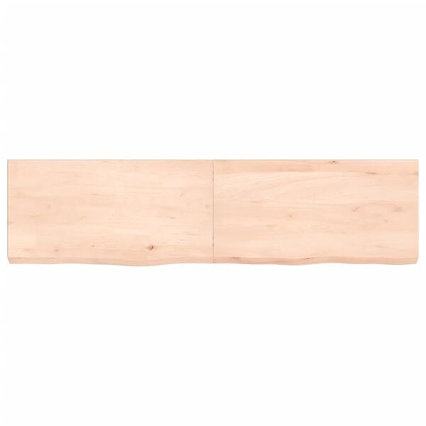 vidaXL Ράφι Τοίχου 120x30x(2-6) εκ. από Ακατέργαστο Μασίφ Ξύλο Δρυός
