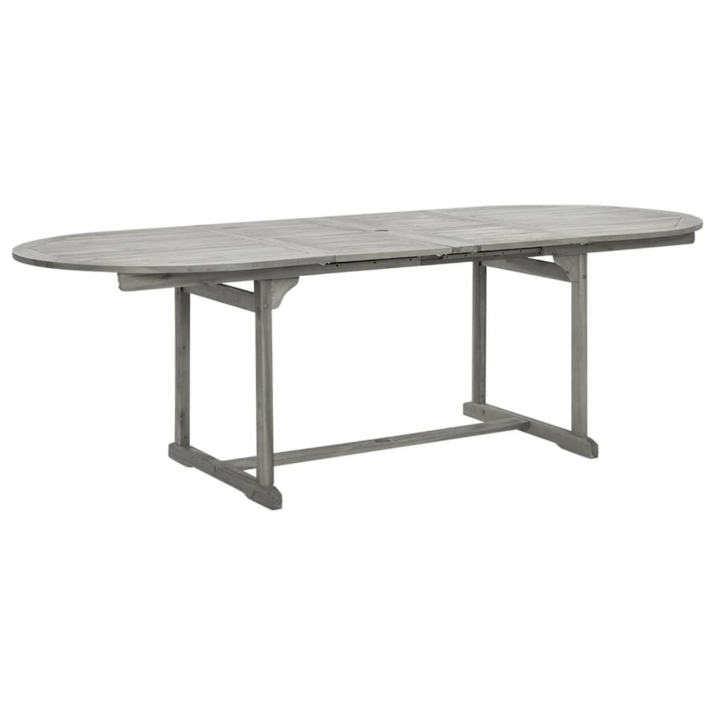 vidaXL Τραπεζαρία Κήπου (160-240) x 100 x 75 εκ από Μασίφ Ξύλο Ακακίας